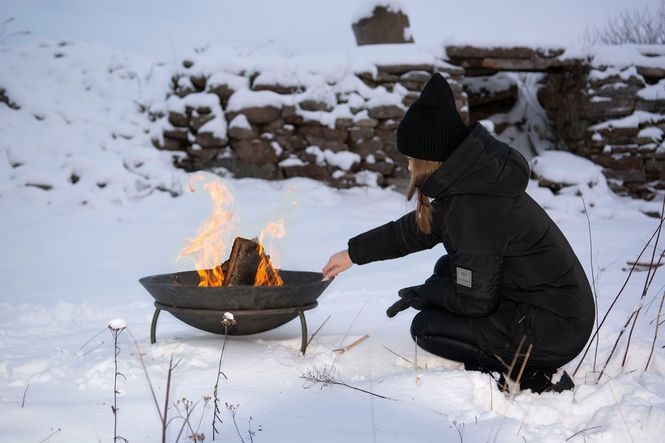 Hovedbilde BÅLPANNE Antikk Sinkfarget