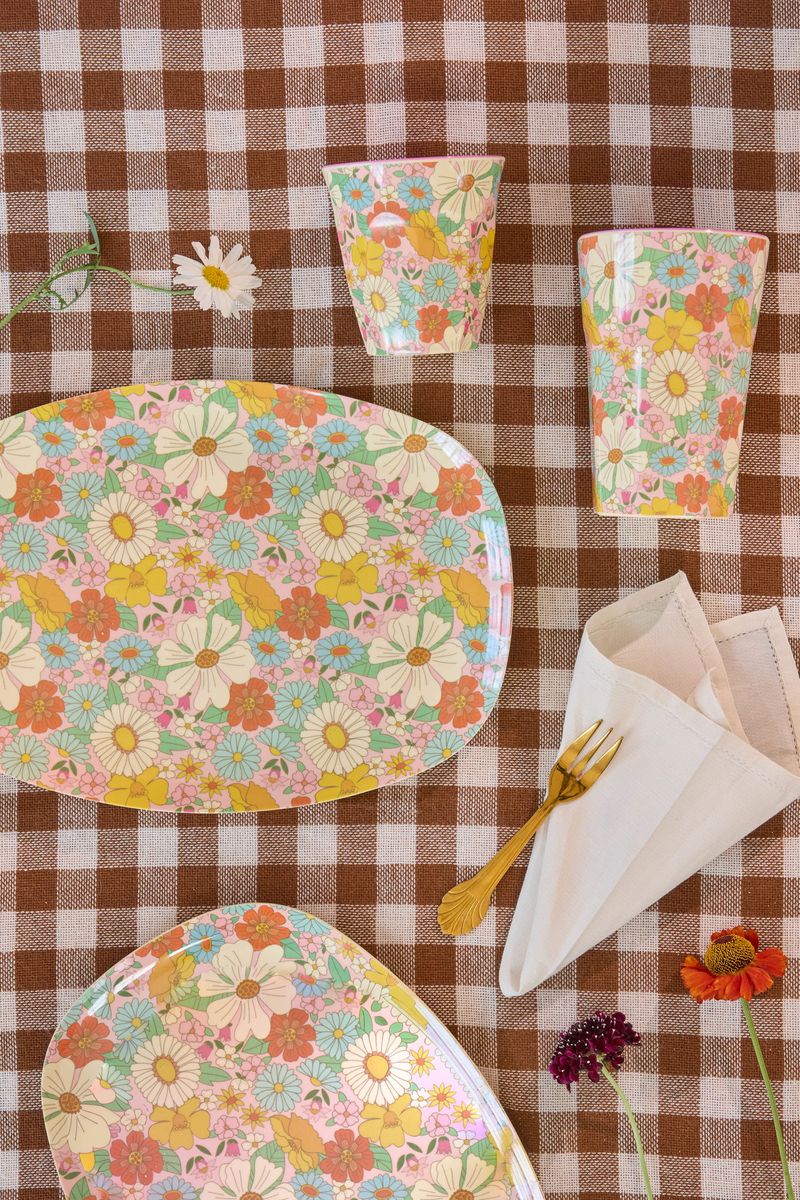 KOPP With Flower Power Print Dark Pink