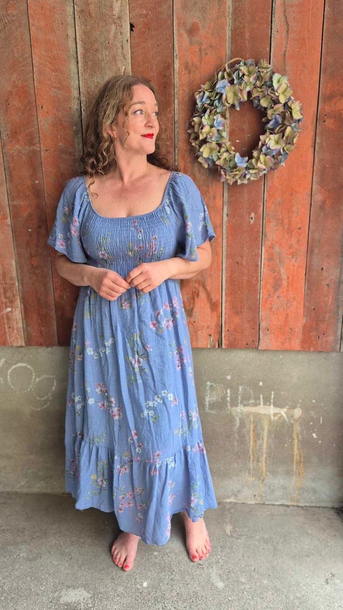  SARA Kjole Rose Jeans Blue