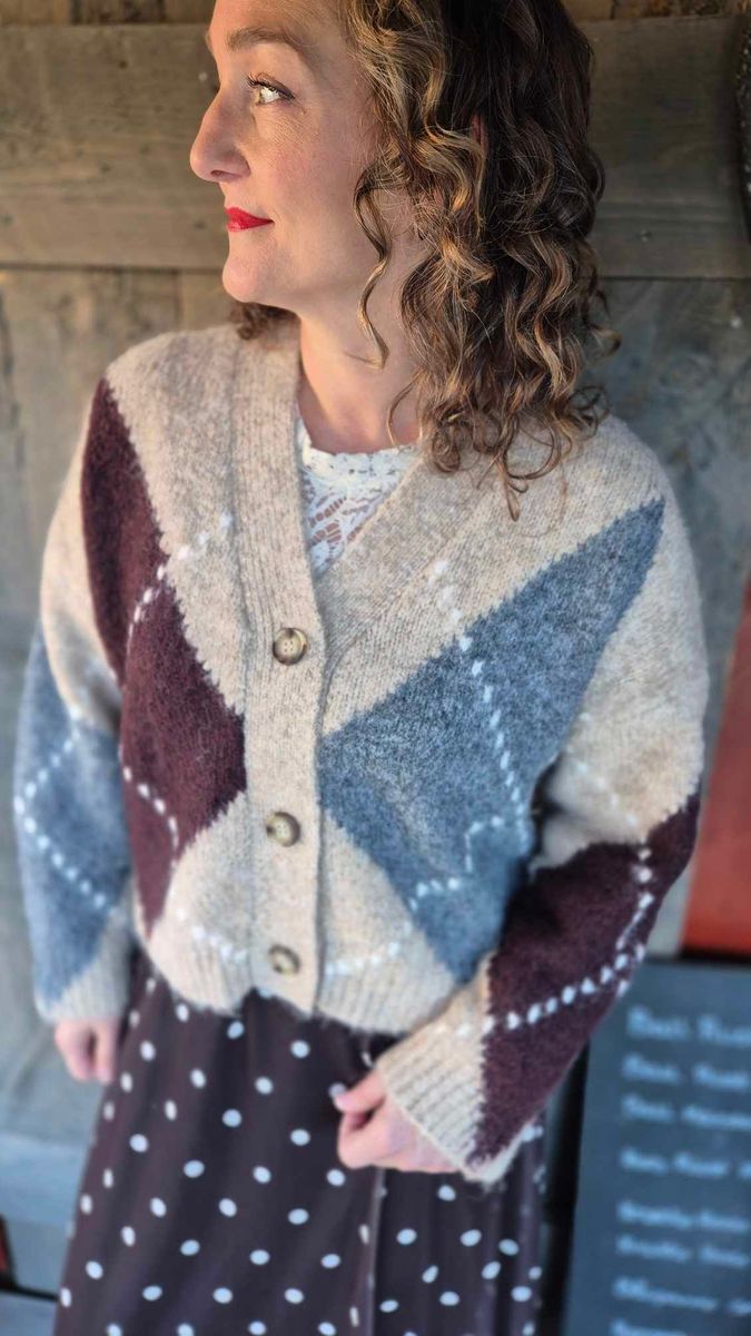  LAIANA Strikket Cardigan Sand Melange