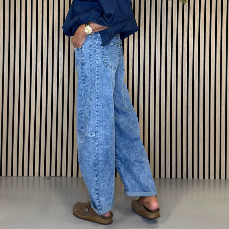 MOWITA Barrel Jeans Light Blue