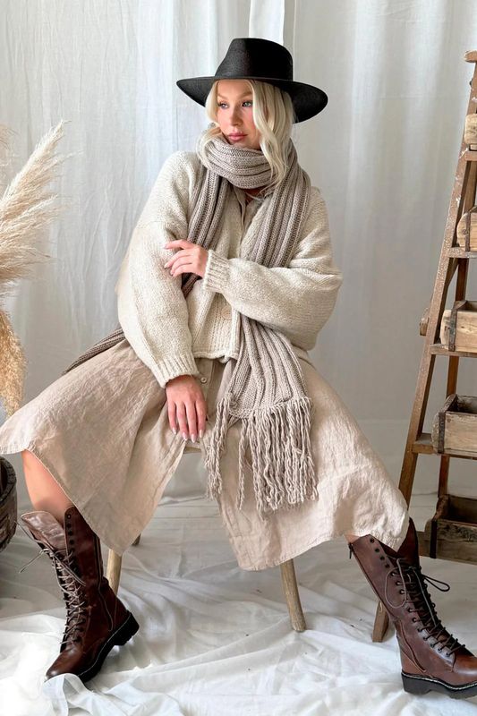 CELSIA Skjerf Beige 