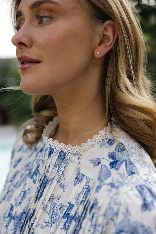 ELA Bluse Blue/White