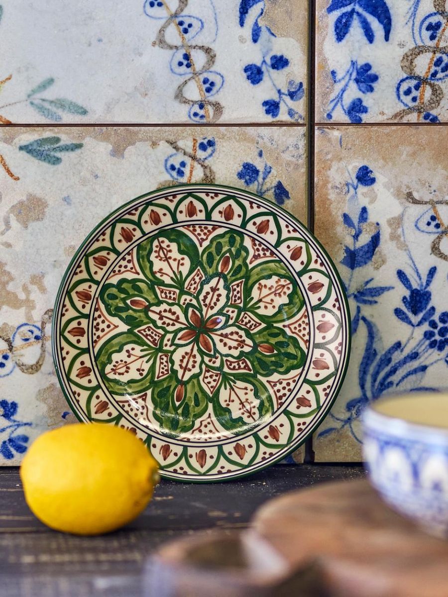 KARLIE Frokostallerken Keramikk Grønn