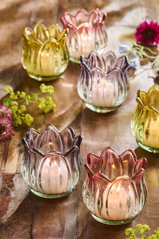 TULIPAN T-Lysestake i Glass 
