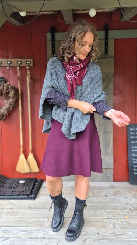 IBEN Grey Check Bluse