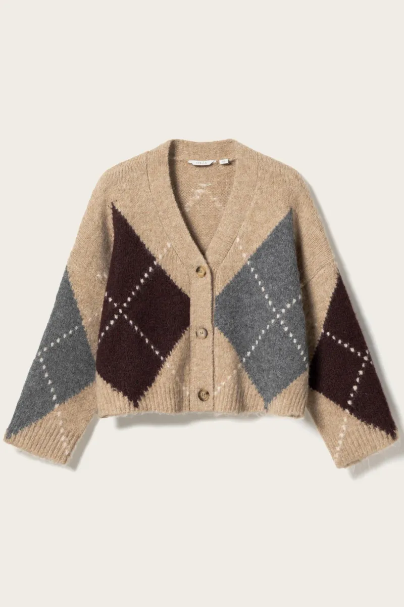  LAIANA Strikket Cardigan Sand Melange