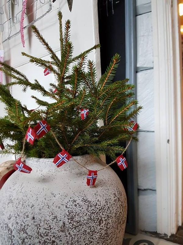 NORSKE Flagg Strikkede 