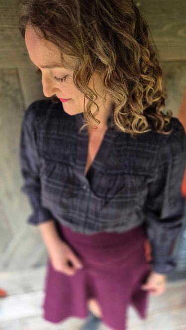 Hovedbilde IBEN Grey Check Bluse