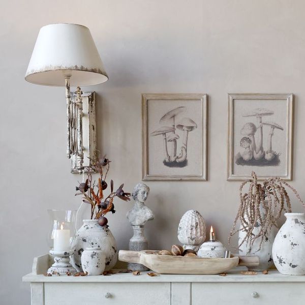 Hovedbilde VEGGLAMPE Antique Creme