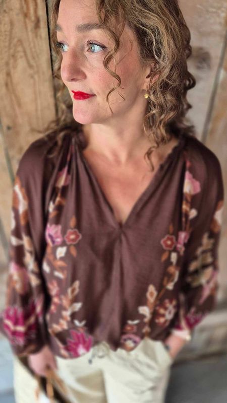 MARIGOLD Bluse Coffe