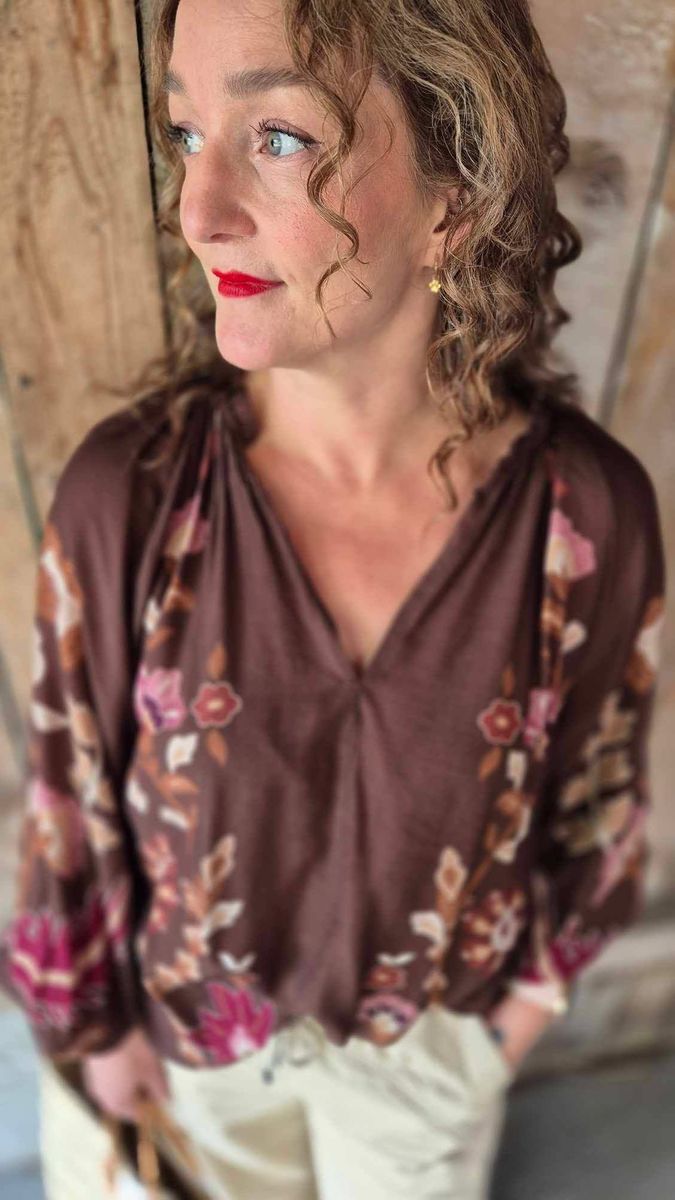 MARIGOLD Bluse Coffe