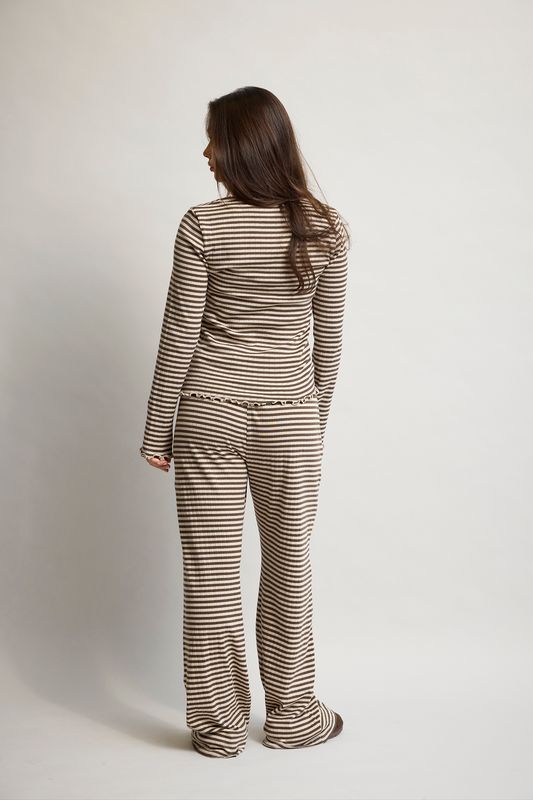 SOFT Genser Stripe Brun