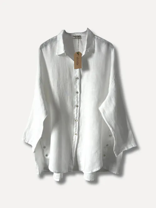 Hovedbilde LOVELY Oversized Linskjorte White