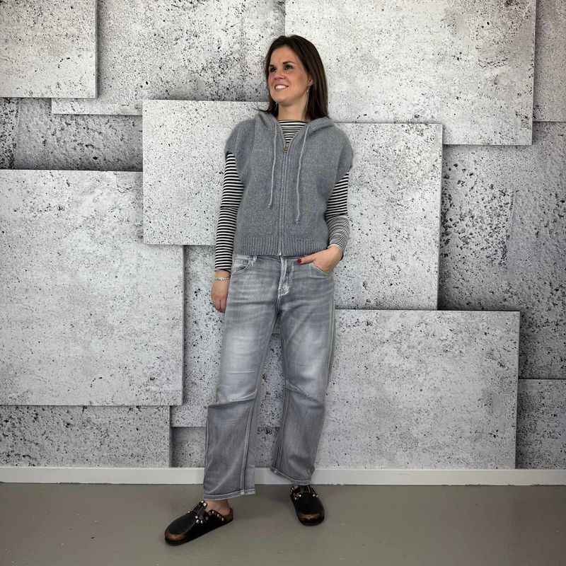 DAFNIE Baggy Jeans Grey Denim