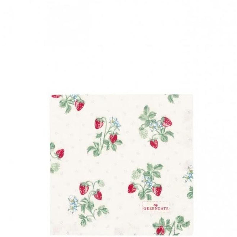 TØYSERVIETT Berry White m Blondekant