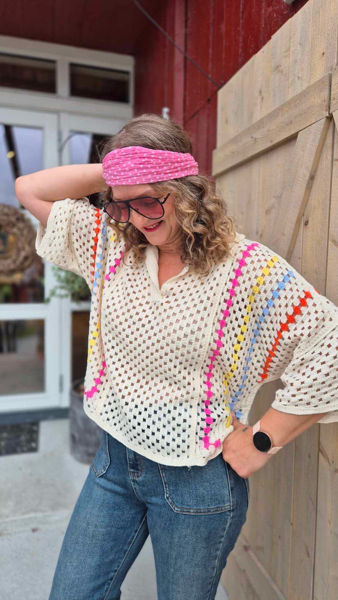 RAINBOW Knit Polo Beige