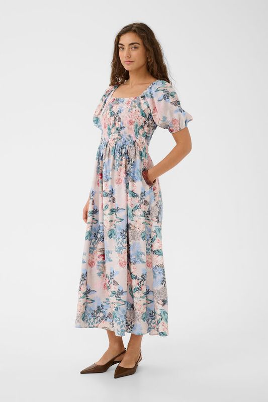 LOTUS Greece Smock Kjole Whitecap/Blue 