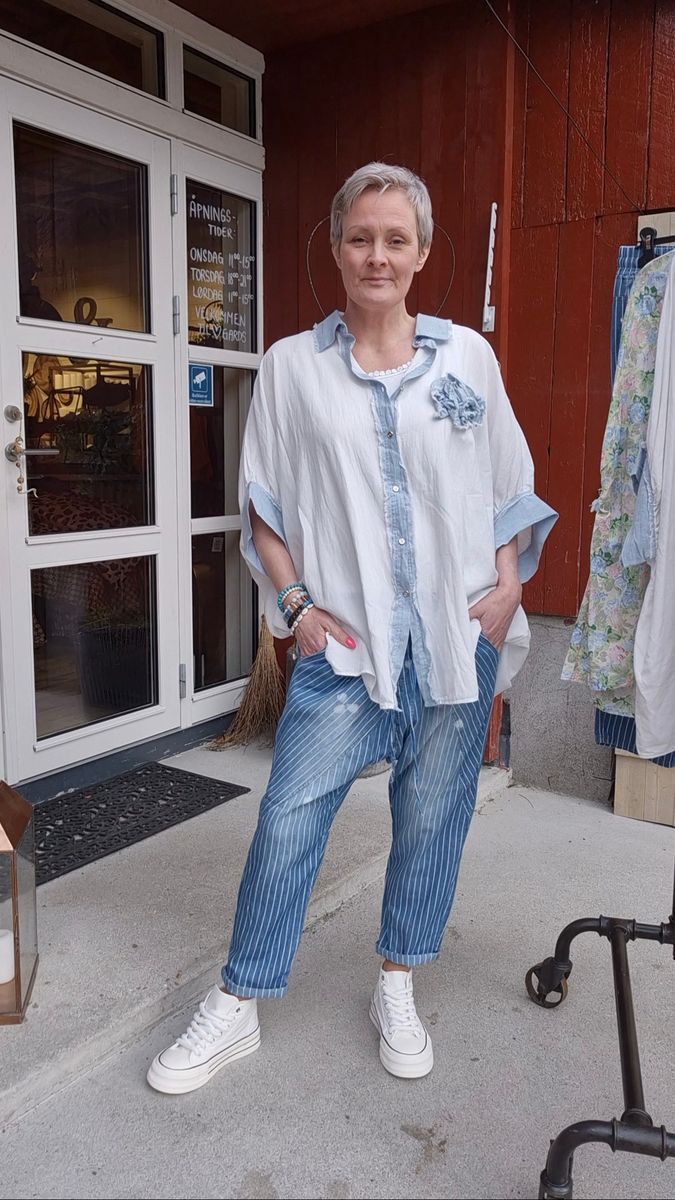 DENIM FLower Skjorte