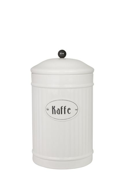 Hovedbilde KAFFEBOKS Hugo Emalje Hvit