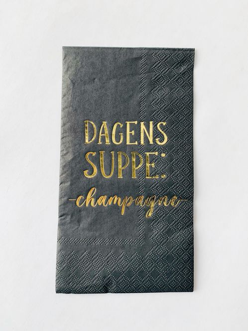 Hovedbilde SERVIETT Dagens Suppe Champagne Sort