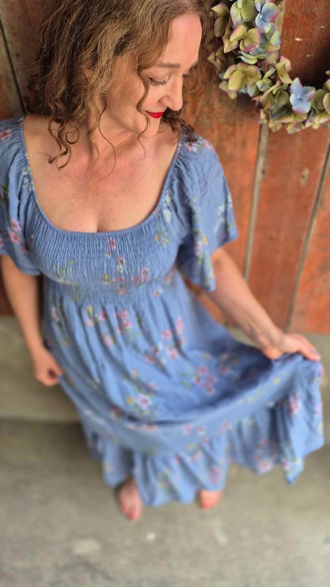  SARA Kjole Rose Jeans Blue