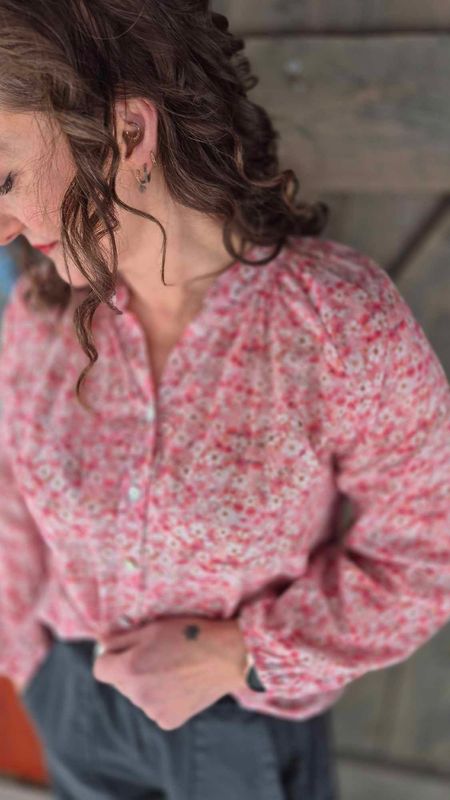 CECILIE Bluse Flowermix Pink