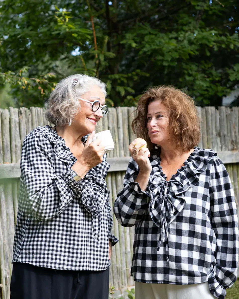 CHECK Bluse Storrutete Sjakkmønster 