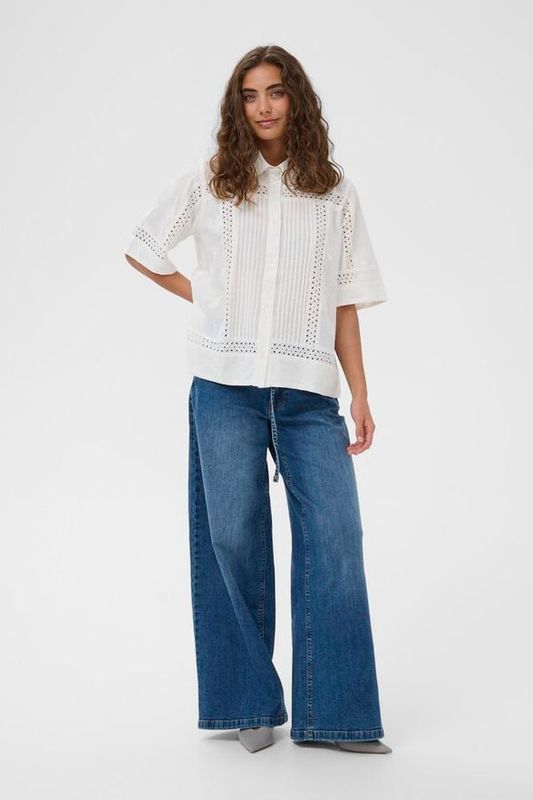 SISSA Bluse Spring Gardenia/White