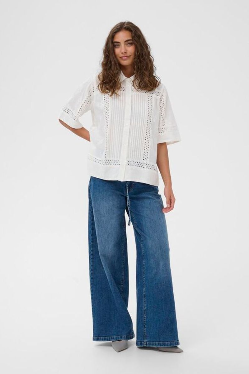 SISSA Bluse Spring Gardenia/White