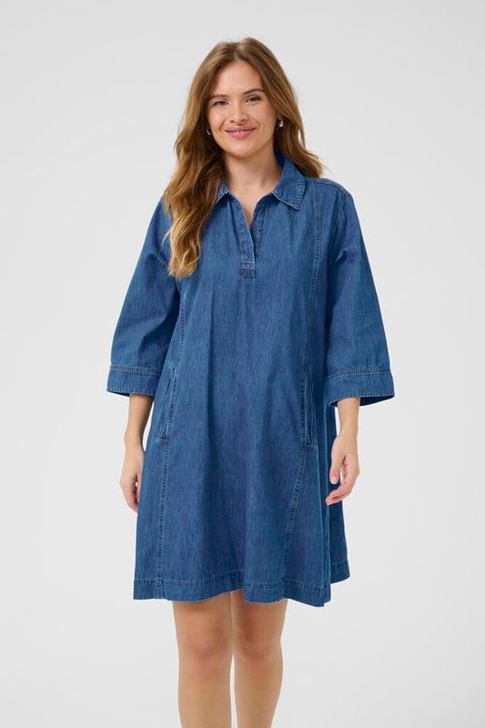PIN Kjole Dark Blue Wash