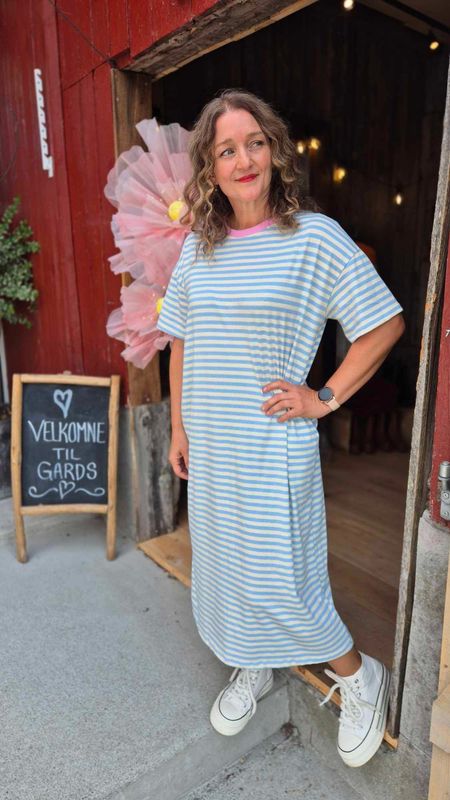 VANJA Stripete Kjole Blue