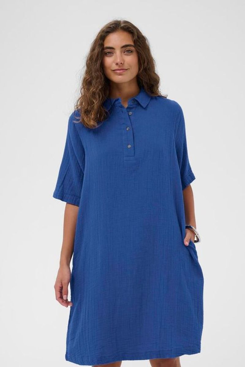 TALA Elina Kort Kjole Nautical Blue  