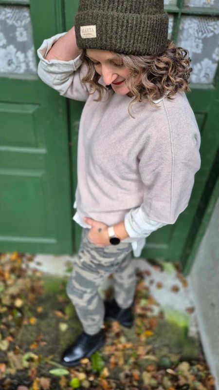 MINA Camo Bukse Beige/Grå