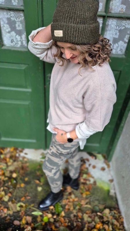 MINA Camo Bukse Beige/Grå
