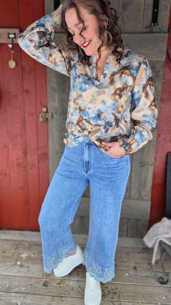 Hovedbilde HIZZY Bluse Brown/Blue Splash