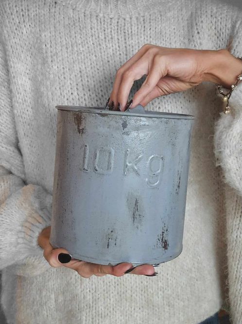 Hovedbilde UNIKA Jernbøtte Med Lokk GråBlå 