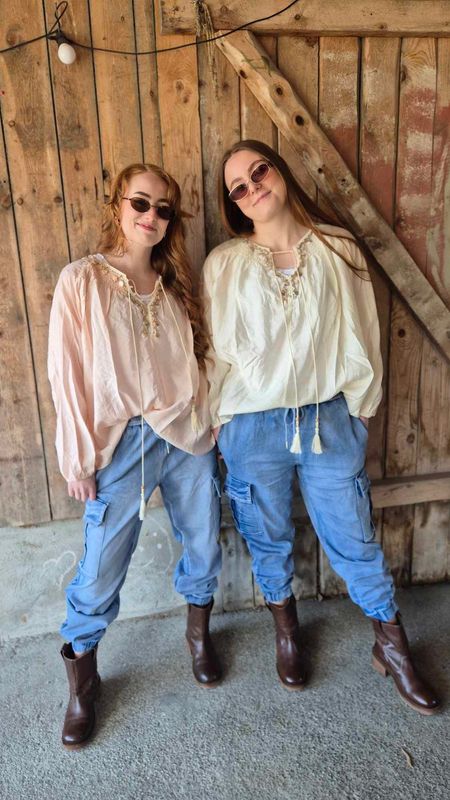  BOHO Bluse Ecru 