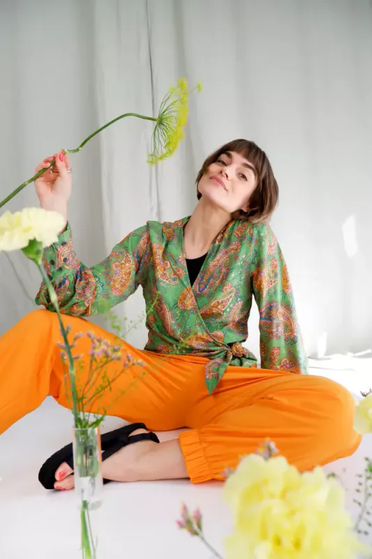 DAVINA Cargo Bukse Mandarin Orange 
