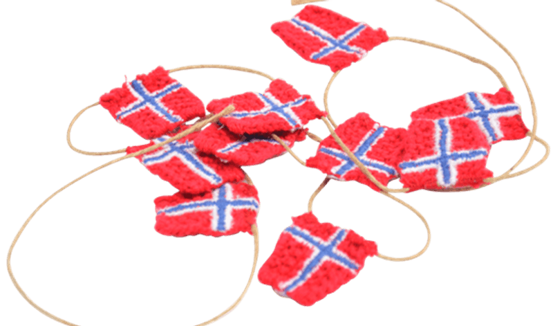 NORSKE Flagg Strikkede 