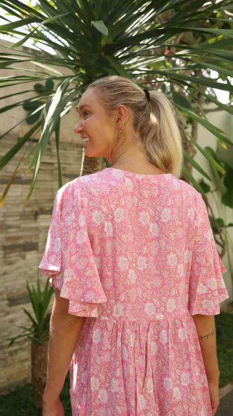 Hovedbilde MALVA Kort Kjole Lyserosa